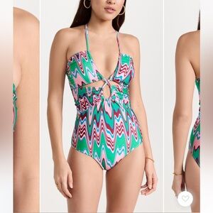 PatBO Wave Lace Up One Piece